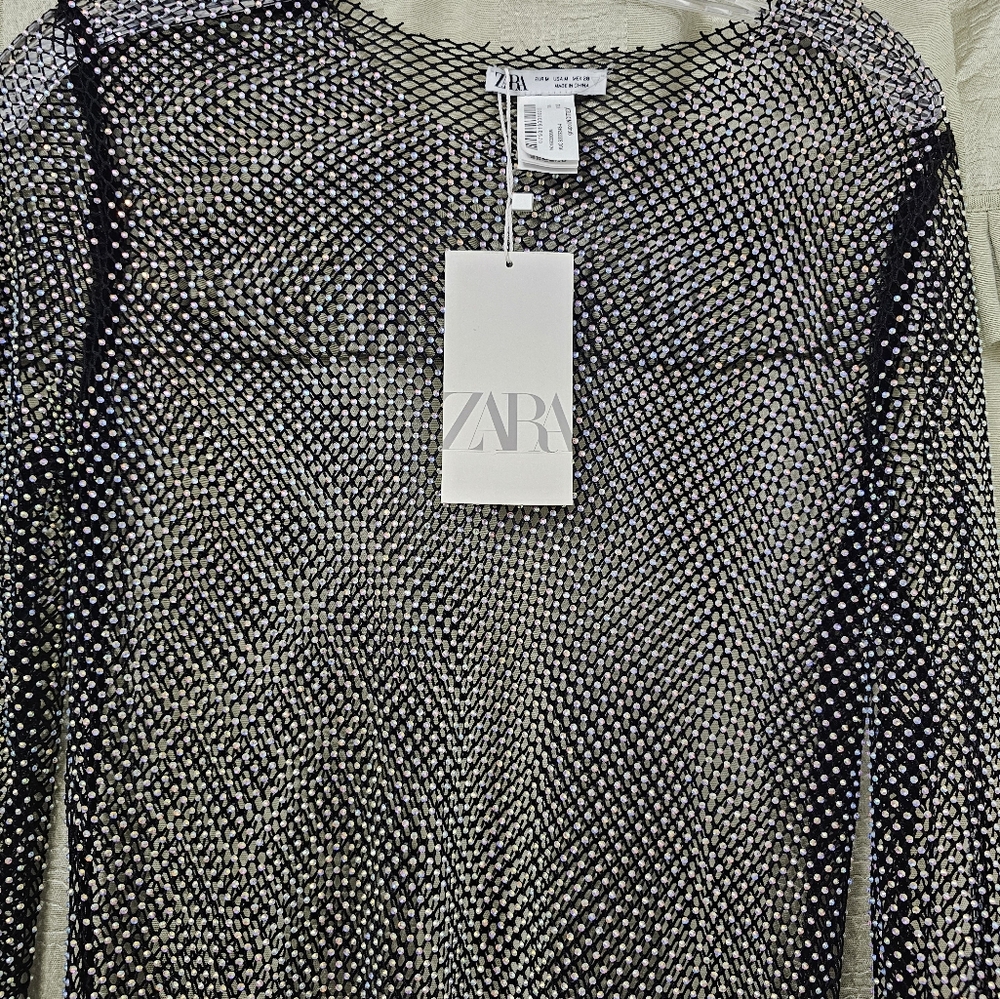 ZARA RHINESTONE LONG DRESS.